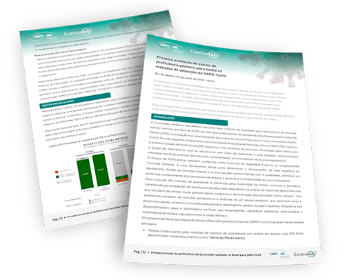 Covid-19: Controllab and SBPC/ML guide interpretation of report from the first interlaboratory 1 post relatorio